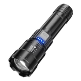 USB Şarjlı 3 Modlu Yakınlaştırılabilir LED El Feneri Siyah